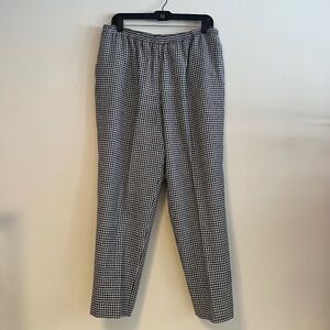 The Tog Shop Straight Leg Elastic Waist Pants Bottoms Houndstooth Womens 16 P